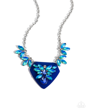 Load image into Gallery viewer, Paparazzi Scintillating Shield - Blue Necklace
