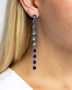 Paparazzi Opulent Ombré - Blue Earrings