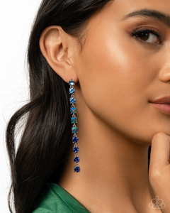 Paparazzi Opulent Ombré - Blue Earrings