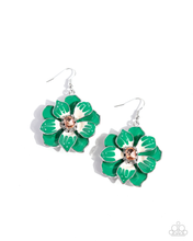 Load image into Gallery viewer, Paparazzi Tropical Treasure - Green Earrings
