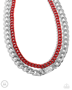 Paparazzi Exaggerated Effort - Red Necklace (Choker)