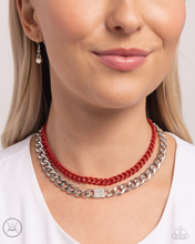 Load image into Gallery viewer, Paparazzi Exaggerated Effort - Red Necklace (Choker)
