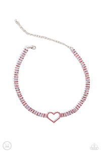 Paparazzi Rows of Romance - Pink Necklace (Choker)