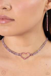 Paparazzi Rows of Romance - Pink Necklace (Choker)