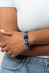 Paparazzi Refreshing Radiance - Blue Bracelet (August 2023 Life Of The Party)
