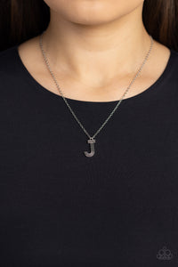 Paparazzi Leave Your Initials - Silver - J Necklace