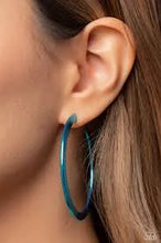 Load image into Gallery viewer, Paparazzi Pop Hoop - Blue Earrings
