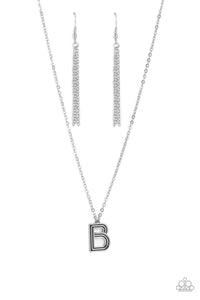 Paparazzi Leave Your Initials - Silver - B Necklace