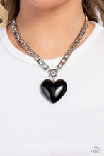 Load image into Gallery viewer, Paparazzi GLASSY-Hero - Black Necklace
