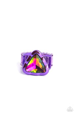 Load image into Gallery viewer, Paparazzi Triangle Trang - Purple Ring (Oil Spill)
