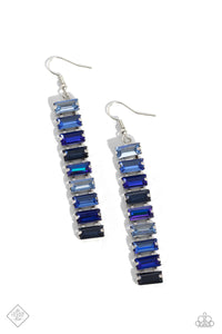 Paparazzi Superbly Stacked - Blue Earrings (July 2023 Fashion Fix)