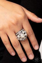 Load image into Gallery viewer, Paparazzi Money On My Mind - White Ring (Black Diamond Exclusive)
