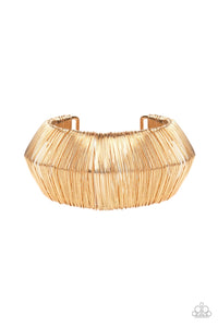 Paparazzi Wild About Wire - Gold Bracelet