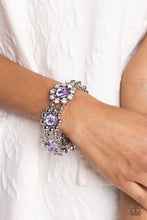 Load image into Gallery viewer, Paparazzi Pact of Petals - Purple Bracelet
