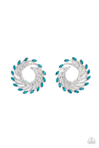 Paparazzi Firework Fanfare - Blue Earrings