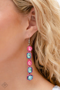 Paparazzi Developing Dignity - Pink Earrings (July 2023 Fashion Fix)