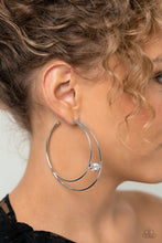 Load image into Gallery viewer, Paparazzi Theater HOOP - White Earrings
