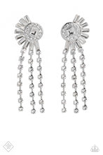 Load image into Gallery viewer, Paparazzi Torrential Twinkle - White Earrings (May 2023 Fashion Fix)
