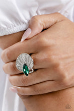 Load image into Gallery viewer, Paparazzi Fan Dance Dazzle - Green Ring
