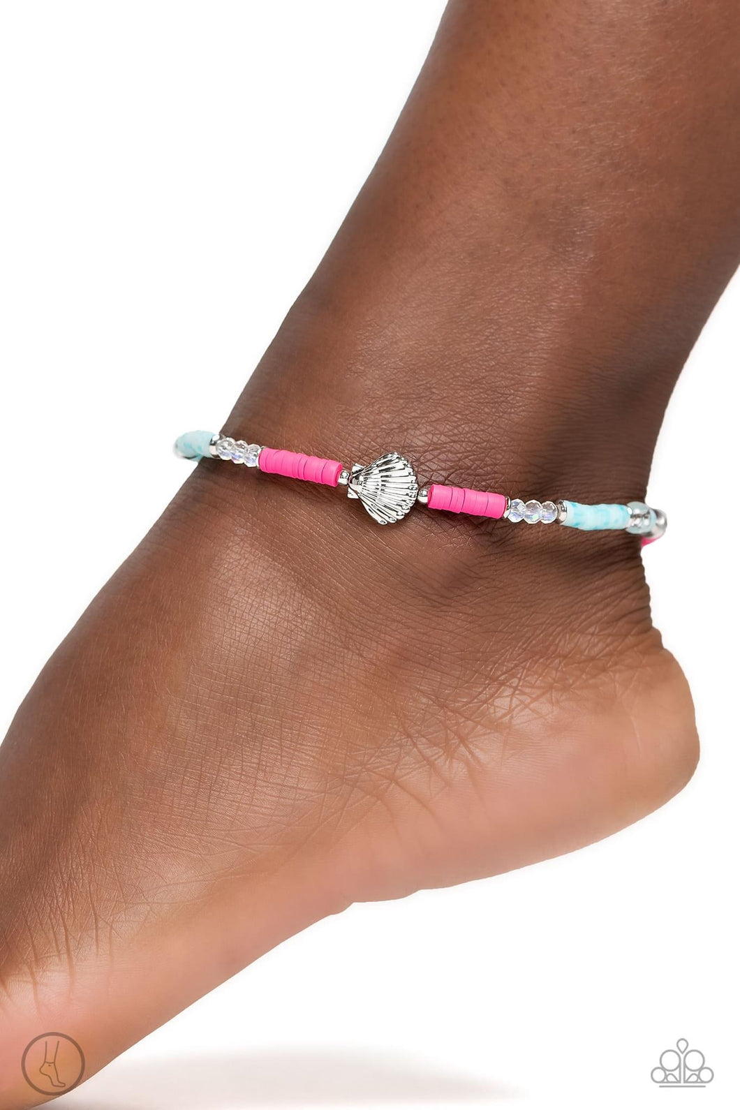 Paparazzi Carefree Coral - Pink Anklet