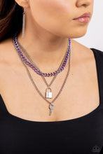 Load image into Gallery viewer, Paparazzi Locked Labor - Purple Necklace
