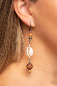 Paparazzi Coastal Cowabunga - Brown Earrings