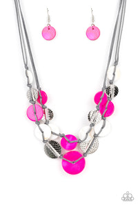 Paparazzi Barefoot Beaches - Pink Necklace and Paparazzi Shore Up - Pink Bracelet Set