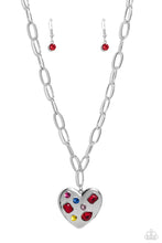 Load image into Gallery viewer, Paparazzi Online Dating - Red Necklace &amp; Paparazzi Relationship Ready - Red Earrings Set
