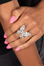 Load image into Gallery viewer, Paparazzi Flying Fashionista - White Ring
