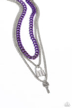 Load image into Gallery viewer, Paparazzi Locked Labor - Purple Necklace
