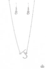 Load image into Gallery viewer, Paparazzi INITIALLY Yours - J - White Necklace
