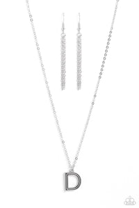 Paparazzi Leave Your Initials - Silver - D Necklace