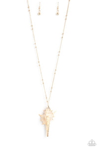 Paparazzi Sea CONCH - Gold Necklace