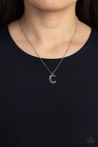 Paparazzi Leave Your Initials - Silver - C Necklace