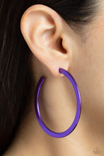Load image into Gallery viewer, Paparazzi Pop HOOP - Purple Earrings
