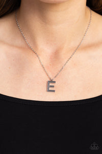 Paparazzi Leave Your Initials - Silver - E Necklace