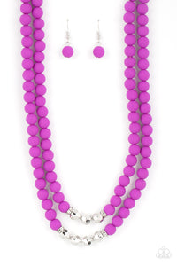 Paparazzi Summer Splash - Purple Necklace & Paparazzi Dip and Dive - Purple Bracelet