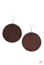 Load image into Gallery viewer, Paparazzi Leathery Loungewear - Brown Earrings

