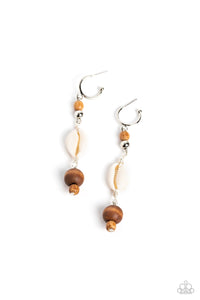 Paparazzi Coastal Cowabunga - Brown Earrings
