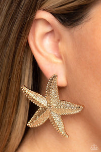 Paparazzi Starfish Season - Gold Earrings