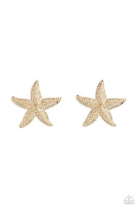 Paparazzi Starfish Season - Gold Earrings