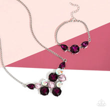 Load image into Gallery viewer, Paparazzi Round Royalty - Pink Necklace &amp; Paparazzi Twinkling Trio - Pink Bracelet Set
