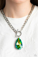 Load image into Gallery viewer, Paparazzi Edgy Exaggeration - Green Necklace 
