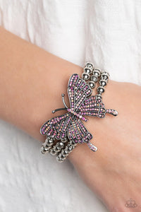 Paparazzi First WINGS First - Pink Bracelet