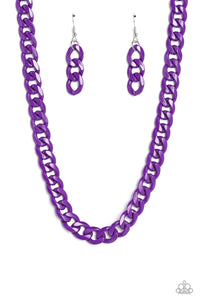 Paparazzi Painted Powerhouse - Purple Necklace