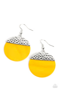 Paparazzi SHELL Out - Yellow Earrings