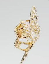 Load and play video in Gallery viewer, Paparazzi Flauntable Flutter Ring - Gold (Black Diamond Exclusive)

