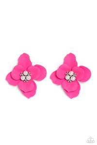 Paparazzi Jovial Jasmine Earrings - Pink (2023 March Madness)