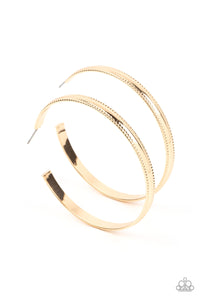Paparazzi Monochromatic Magnetism Earring - Gold