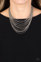 Load image into Gallery viewer, Paparazzi Cascading Chains Necklace - Silver
